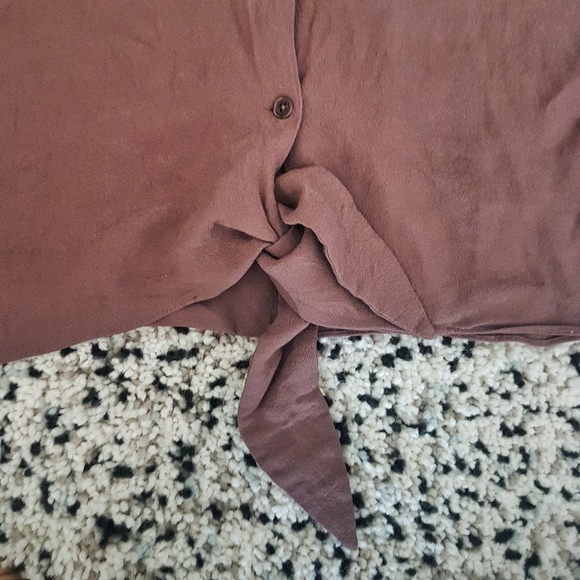 ARITZIA Wilfred Free Cropped Tie Up Blouse - Picture 3 of 3